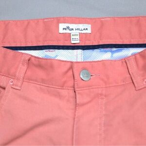 Peter Millar men’s 32x32 pants rose pink 5 pocket chino performance flat front